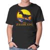 Unisex Crew Neck T-Shirt Jurassic King Graphic Short Sleeve Casual Tee