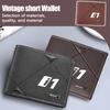 Car Men's Vintage Short Wallet ID Card Coin Billfold Purse For M Alpina G20 F20 iX iX1 iX3 iX6 iX7
