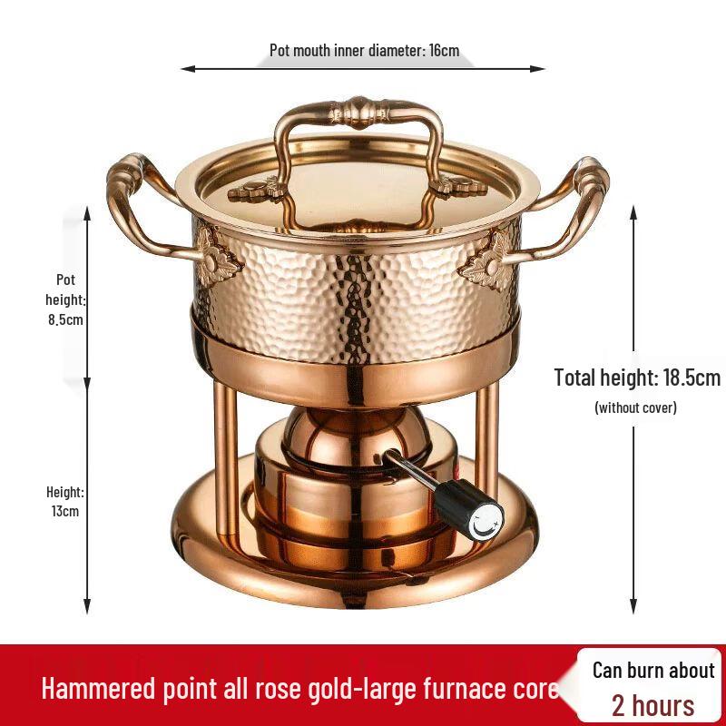 Jiakangming 304 Stainless Steel Personal Gas Hot Pot