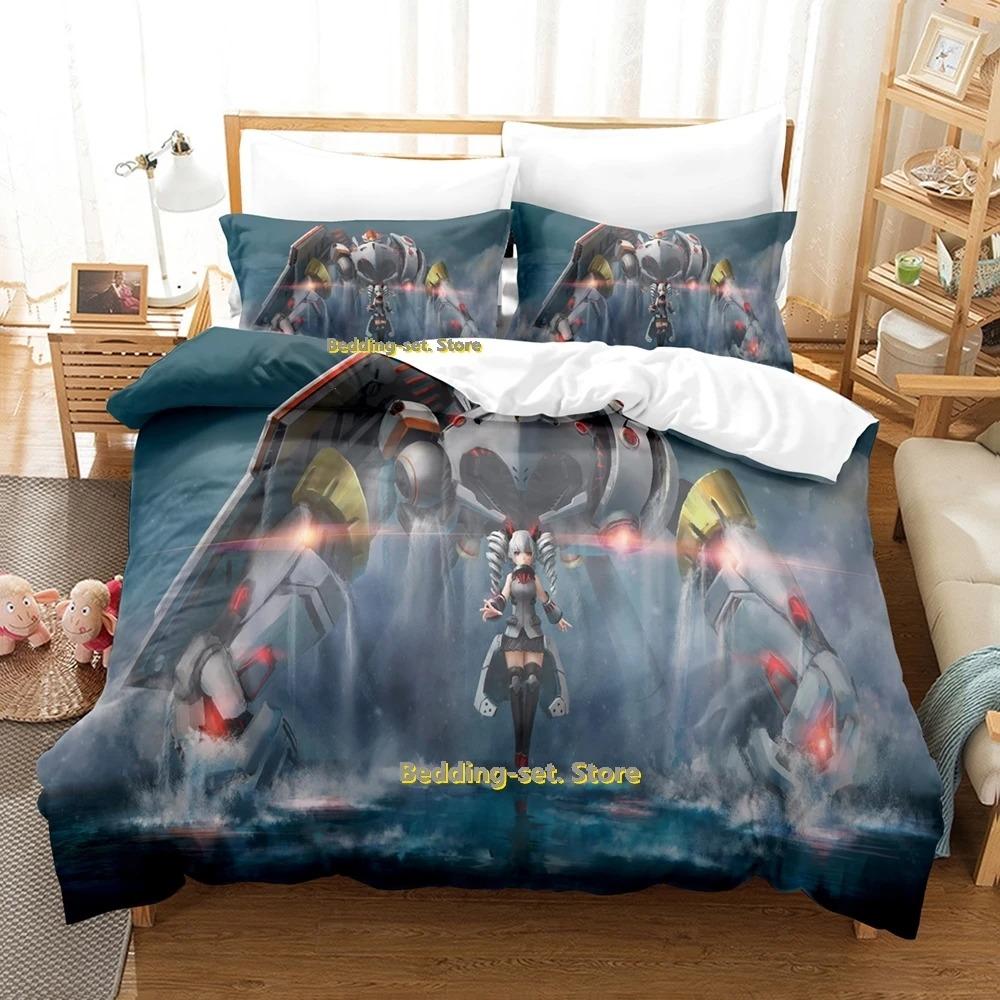 SkinFriendly Cozy Single Twin Full Queen King Benghuai Xueyuan Size Bed Adult Kid Bedroom Duvetcover Sets 3D Anime Quilt