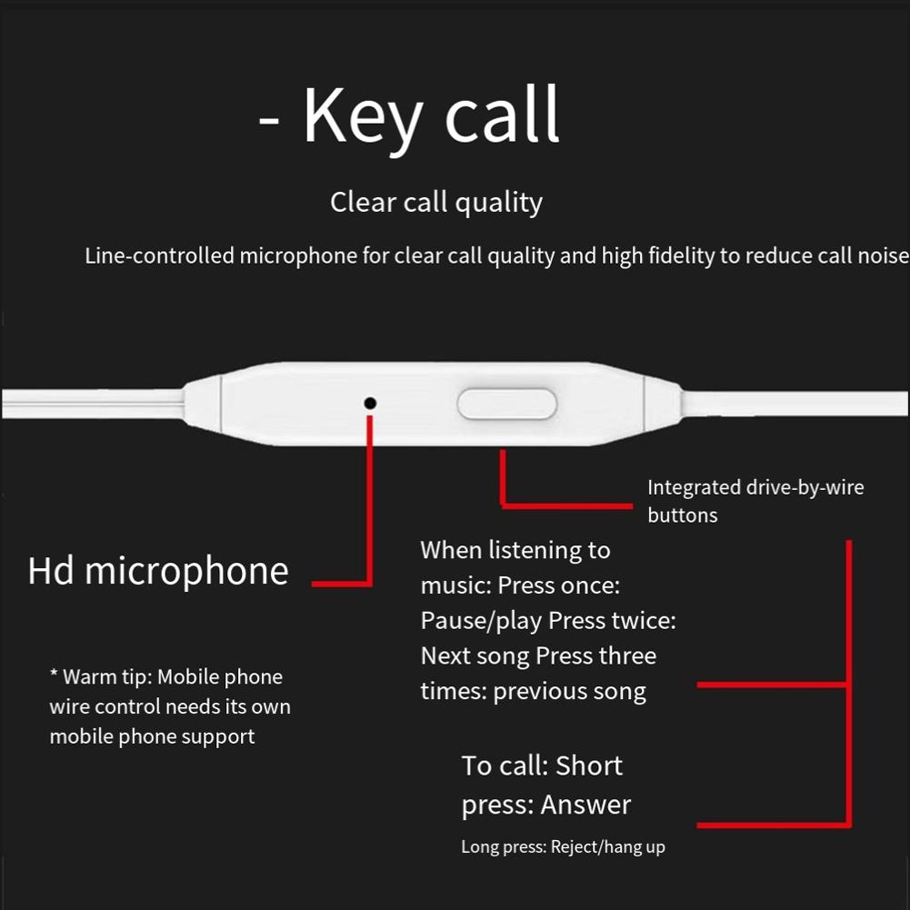 In-Ear Earbuds Built-in Mic Earphones High-Quality Sound Earbuds Answer Calls