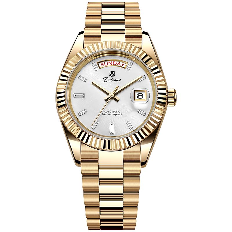 Luxury Original Automatic Mechanical Men's Watch Luminous Waterproof Week Date Wristwatch Stainless Steel Men Watches
