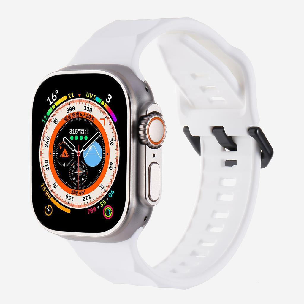 Soft Silicone Band for Apple Watch Ultra 3/2 49mm 46mm 45mm 44mm 42mm 40 41 Mm Sport Wristband iWatch Series 11 10 9 8 7 5 SE 3