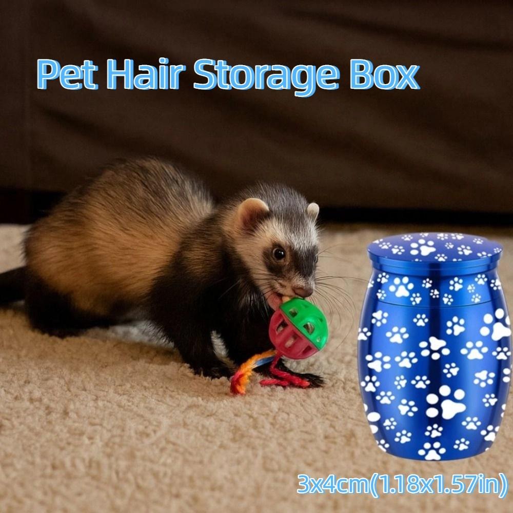 Paw Print Pet Urn Seal Pet Commemorative Box Memorial Gift Mini Pet Ashes Box Memorial