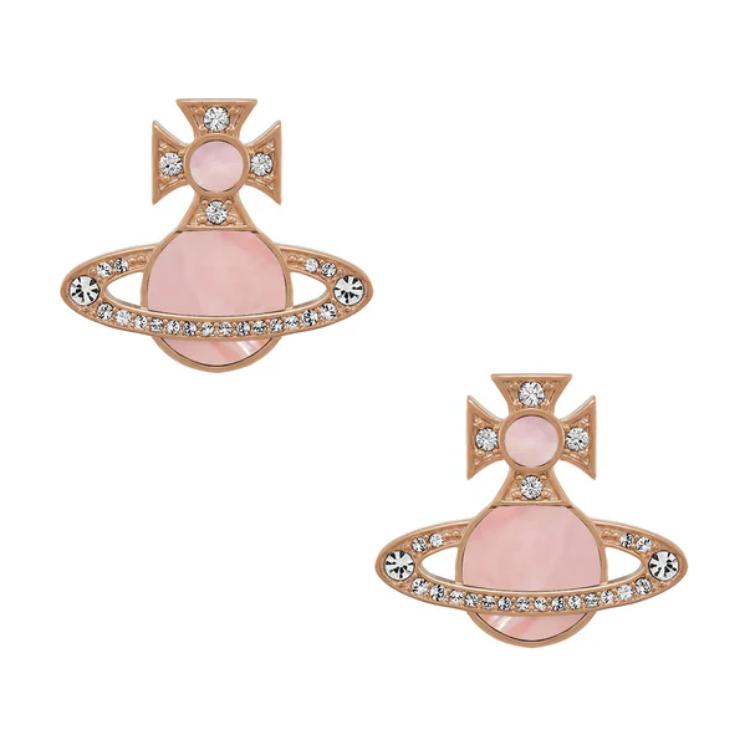 

Vivienne Westwood Rina Star Cloud Saturn Quartz Earrings Women earrings Rose-Gold Pink 6201036D-G437 Basic Packaging-Dust Bag+Box