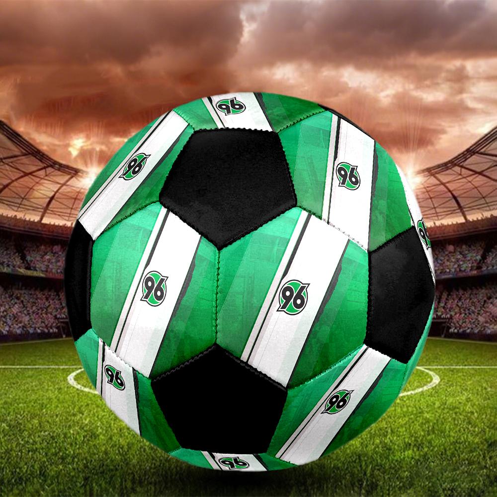 SIZE 5 Hannover 96 Soccer Ball Colorful All Ages Machine Stitched PVC Competition Ready Durable High-Bounce