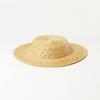 Spring and Summer New Light Flat Top Wide Brim Straw Straw Top Hat Women's Elegant Concave Shape Flat Top Straw Hat Celebrity Top Hat