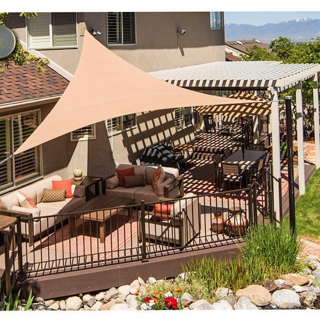 Waterproof Right Angle Triangle Sunshade Sail for Courtyard and Pool - UV Protection Canopy