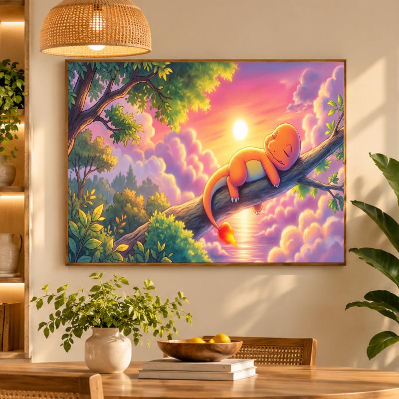 5D Diamond Painting Charmander DIY Full Drill Diamond Art Kit Home Decoration