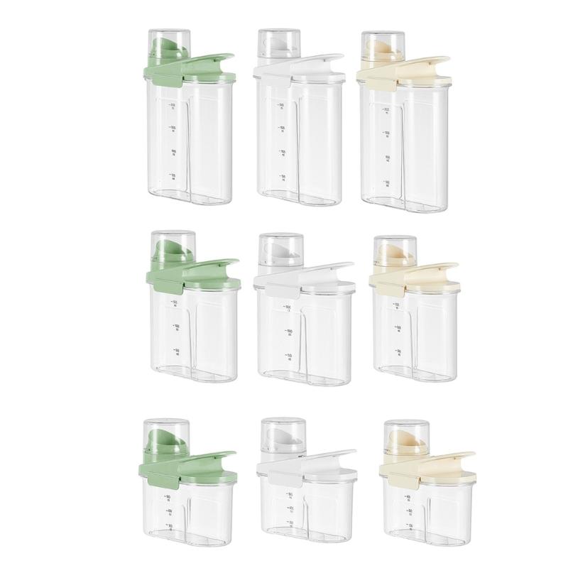 Convenient Food Organizer Clear Plastic Rice Bin with Sealed Rings for Dry Goods Rice Bucket for Household Kitchen Use