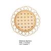 Rattan Coaster Retro Exquisite Bamboo Flower Shaped Coffee Boho Coasters Living Room