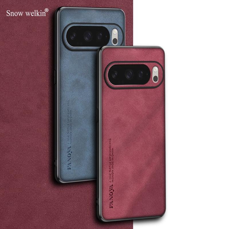 Luxury Sheepskin Leather Shockproof Silicone Case For Google Pixel 10 9 8 7 6 Pro XL Pixel10 Pixel9 Pro 9A 8A 9A 6A Phone Cover