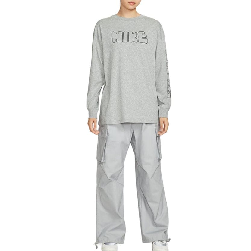 Nike T Shirts Women's Gray Crew Neck Moderate II0461-063