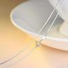 Zinc Zinc Alloy Glitter Choker Necklace 925 Silver Collarbone Chain Wedding Stacked Silver Necklace  Daily