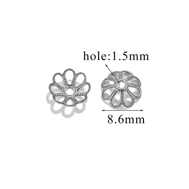 Stainless Steel Petal Bead Caps, Bead Caps with 18k Vacuum Plating, Diy Necklace Bracelet Jewelry