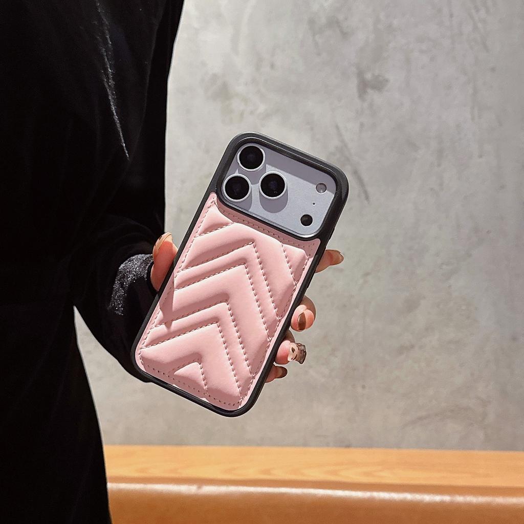 Triangular Down Jacket for IPhone17 Mobile Phone Case for Apple 16promax Solid Color Autumn and Winter Protective Cover