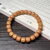 Ethnic Style Green Sandalwood Straight-cut Barrel Beads Bracelet Handmade Boutique Sandalwood Small Bracelet Men's and Women's Wenwan Single Circle