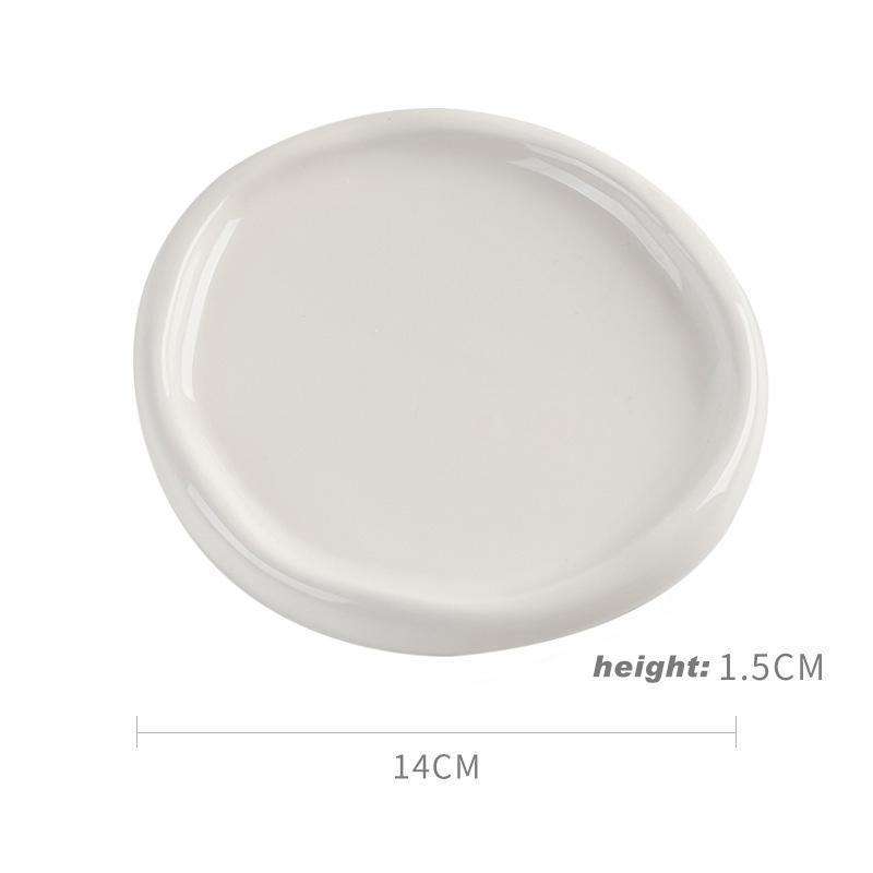 Versilbertes Keramiktablett Internetberühmte Foto-Requisiten Keramik Schmuckornamente Aufbewahrungs-Präsentationstablett