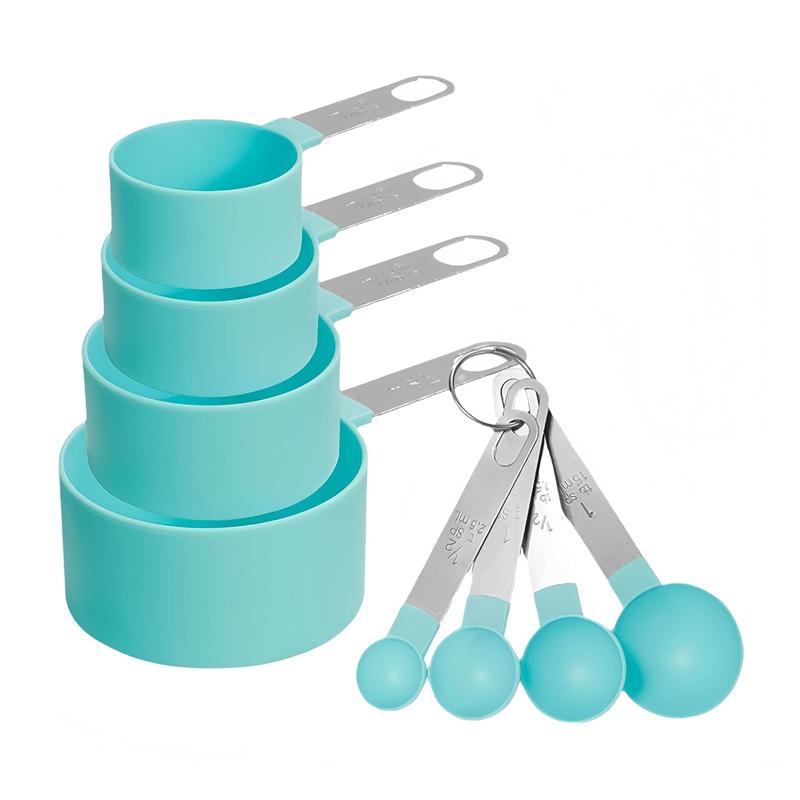 8-delige Maatbekers en Lepels Set Multifunctionele Maatlepel Kit Thee Koffie Poeder Vloeistof Maatbekers Keuken Gadgets Set