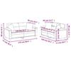 VidaXL Ensemble de Canapés avec Coussins 2 pcs, Canapés avec Accoudoirs et Dossier, Ensemble de Meubles, Mobilier de Salon, 3202374