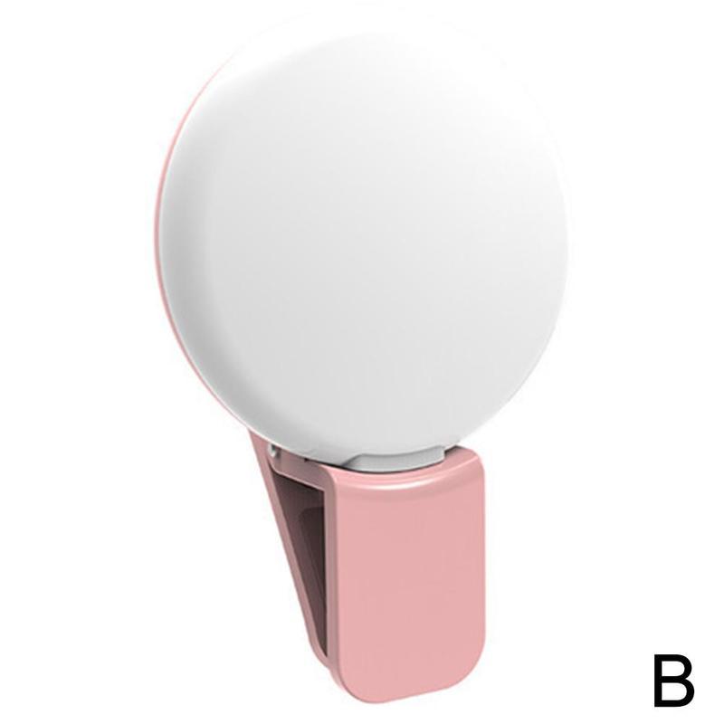 Light Mobile Phone Fill Flash Lens Portable LED External Fill Light Mini Circular Fill Light Clip For IPhone