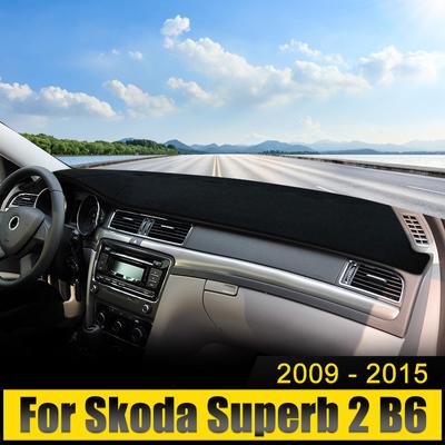 Car Accessories For Skoda Superb 2 B6 2009-2011 2012 2013 2014 2015 Dashboard Cover Avoid Light Pad Sun Shade Anti-UV Carpet Mat