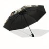 Halloween Welcome Sign with Witch Hat PumpkinFull Moon DecorUmbrella, Portable 3-Fold Compact Umbrella for Men & Women Gift