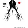 Spoon Sexy Girl Wall & Vehicle Sticker - 10.83x11.8cm