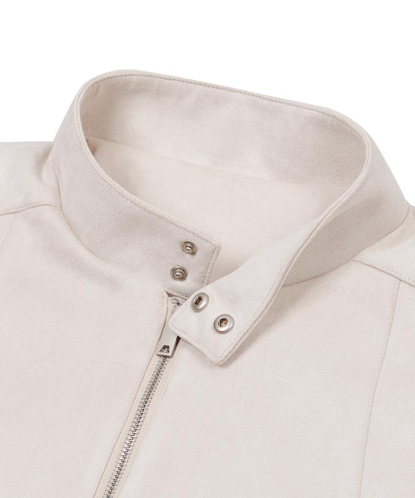 Ironyporno Whiteline Iro163 Mandarin Stitch Suede Jacket Ivory