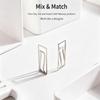 10Pcs Square Thickened Binder Clips - Metal Paper Clips - Office Supplies For Documents, Notes & Bookmarking