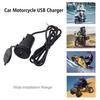 USB Motorcycle Mobile Charger, 12V Waterproof, Single-Port
