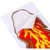 Flames Decal Reflective Sticker for Motorcycle Cars Trucks Laptops Etc Size 13.5 X 3.1inch