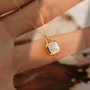 S925 Sterling Silver Bubble Lock Head Diamond-Studded Necklace Niche Design Japanese Style All-Matching Pendant Clavicle Chain