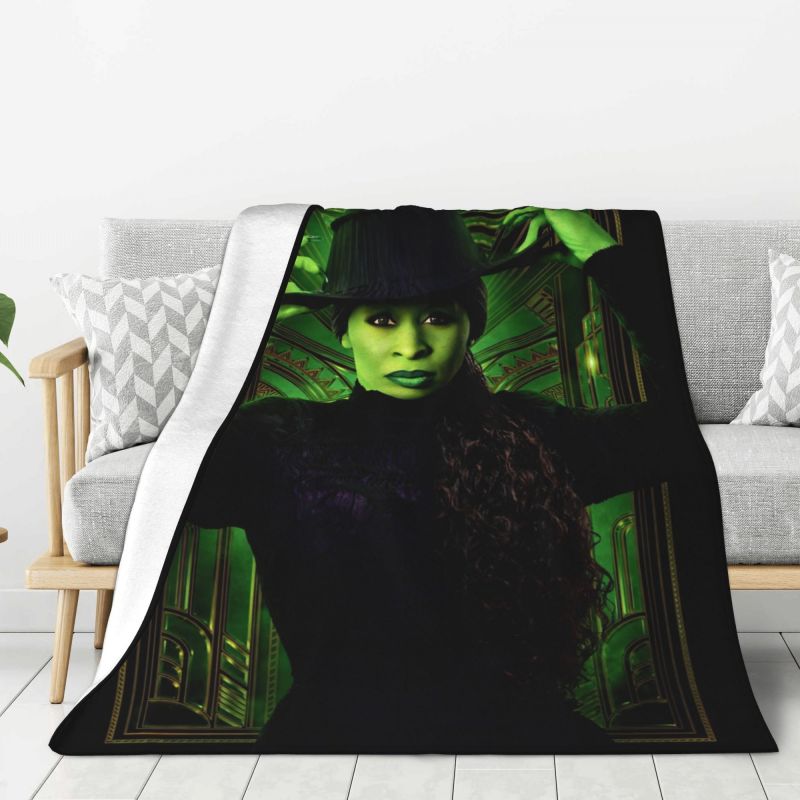 Custom 3D Printed Wickeds Musical Movie Blankets Comfortable Soft Flannel Summer Throw Blanket for Couch Car Bedding
