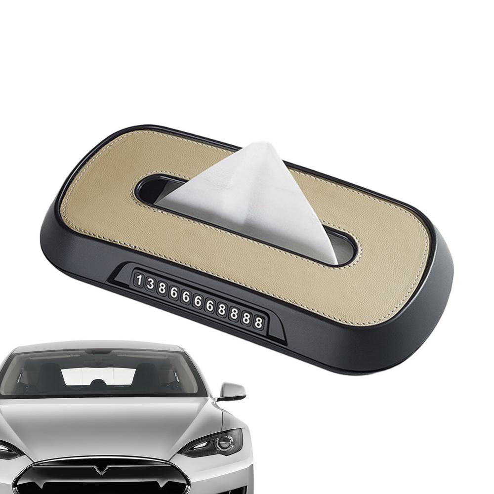 

Автомобильный козырек держатель для салфеток Кожаный козырек держатель для салфеток для автомобилей Аксессуар для солнцезащитного козырька Держатель для салфеток на спинку сиденья с временной парковкой бежевый