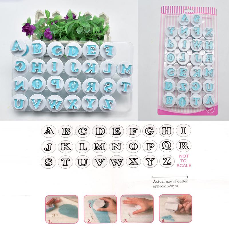 26-Piece Alphabet & Number Baking Molds for Cookies, Fondant & Chocolate