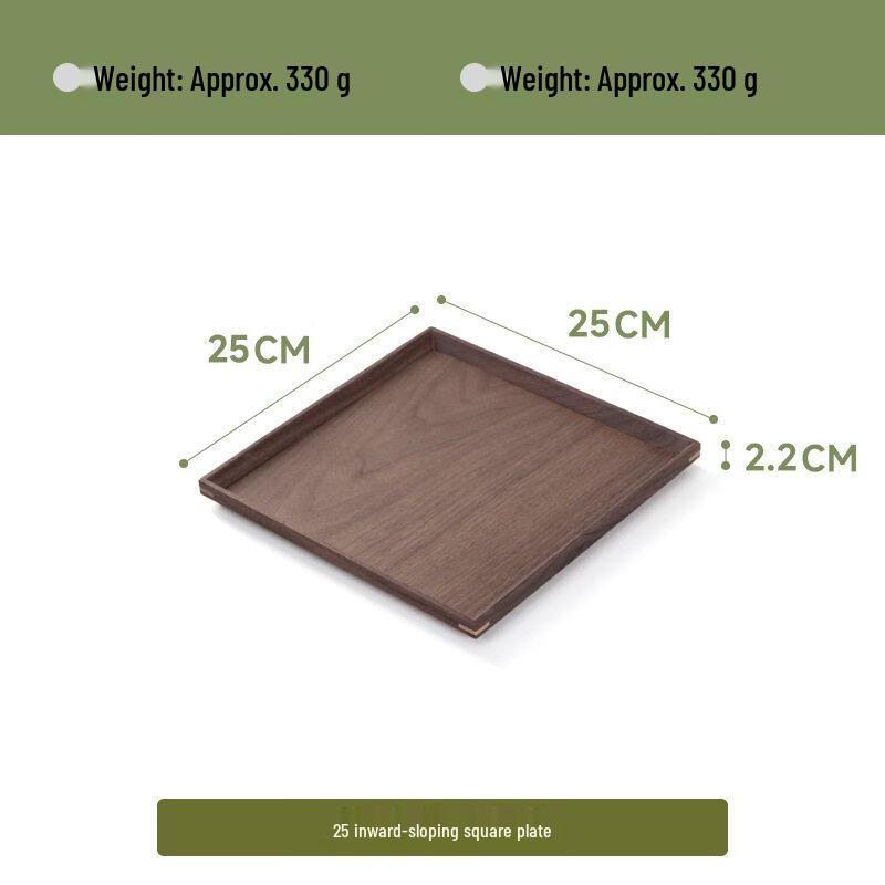 

ZISIZ Black Walnut Square Slanted Tray