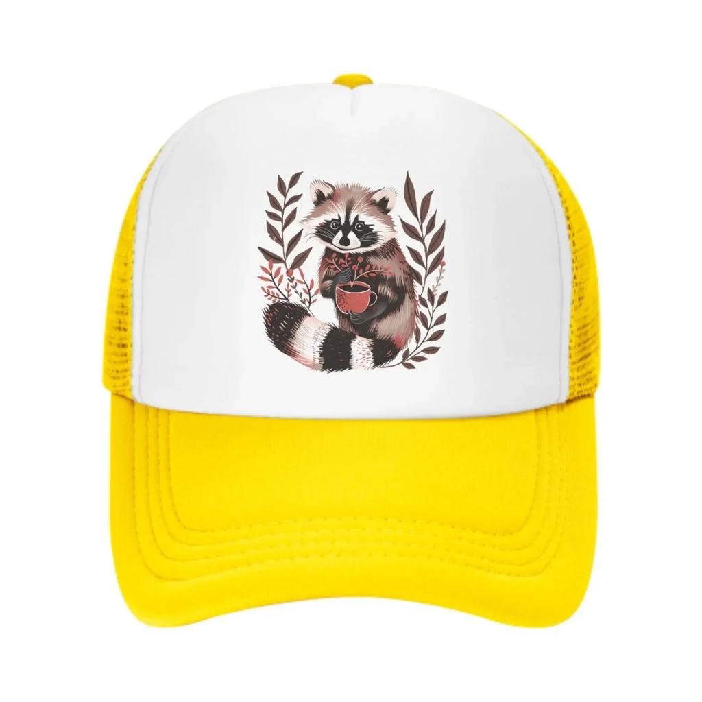 Raccoon New Summer Leisure Sports Daily Sun Hat Fishing Outdoor Activity Unisex Canvas Fashion Duck Tongue Cap