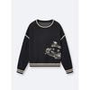 Winter Cartoon Harajuku Style Pullover Sweater Loose Fit Round Neck Knit Top Women