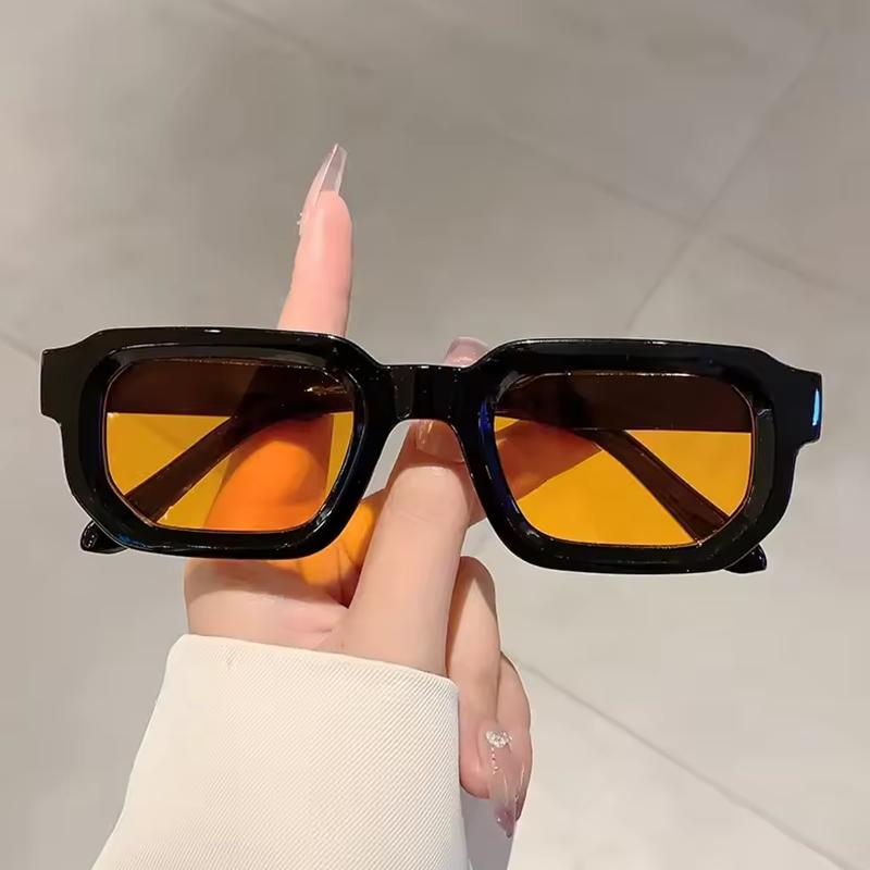 New Men Vintage Rectangle Frame Sunglasses Fashion Retro Sun Glasses Luxury Design Glasses UV400 Eyewear Women Goggles