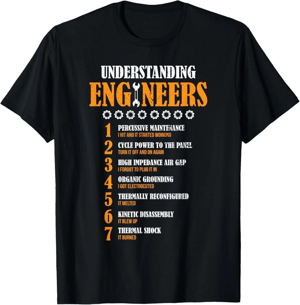 Understanding Engineers Lists Funny Engineer T- Shirt