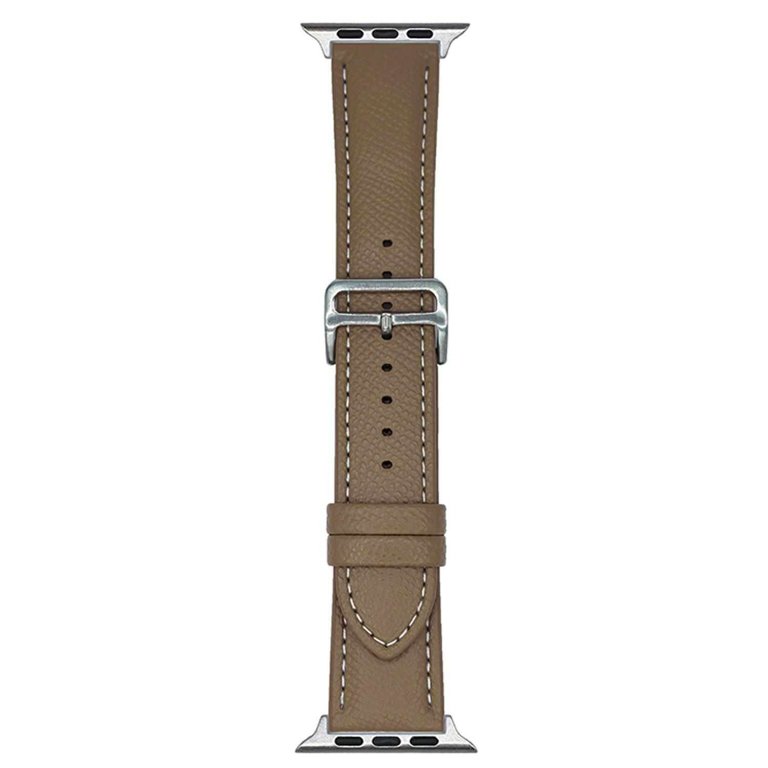 

Palm Pattern Leather Watch Bands For Apple Watch Series 10 Ultra 9 8 7 SE 6 5 4 3 2 1 46mm 49mm 45mm 44mm 42mm Light Brown