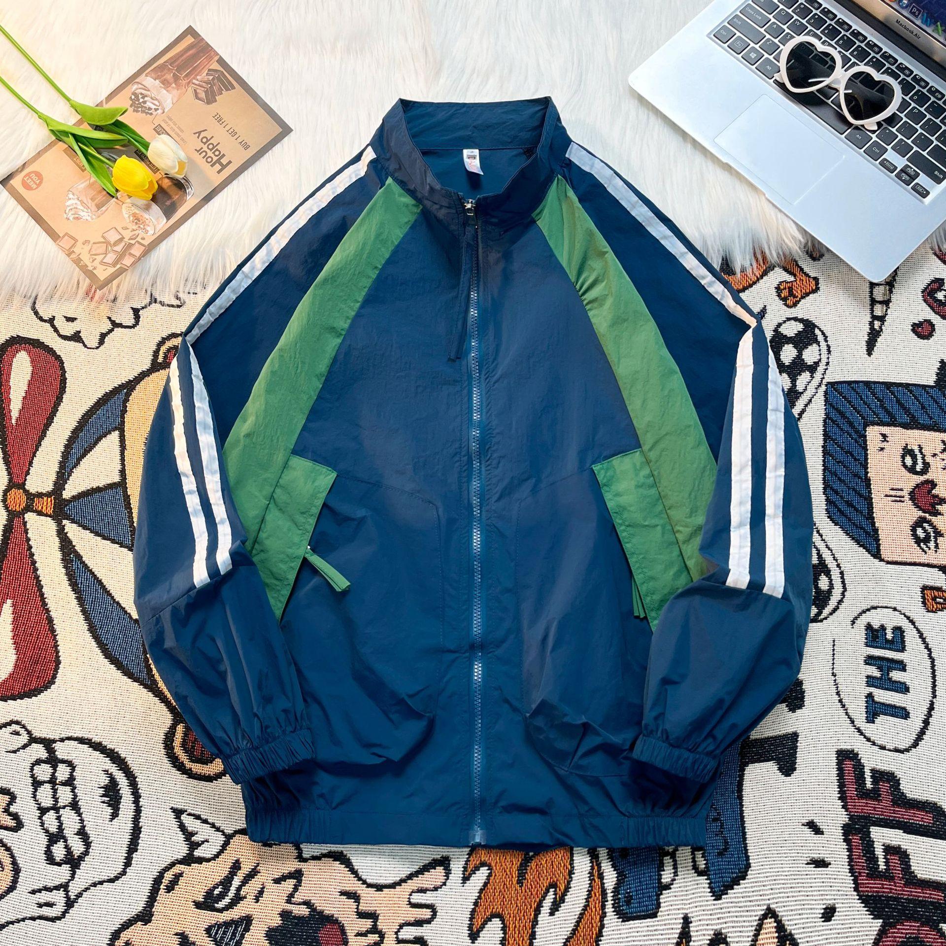 

Куртка в американському стилі в стилі ретро з контрастним коміром Куртка для чоловіків і жінок Осінній новий вільний повсякденний універсальний спортивний топ 3XL