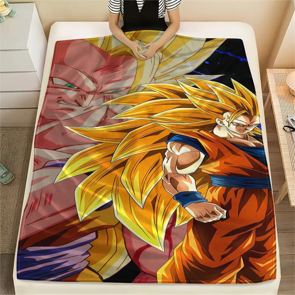 Dragon Ball Characters Print Flannel Blanket,High Quality Comfortable for All Seasons,Home Decor,Warmth and Comfort,Perfect for Christmas Gifts