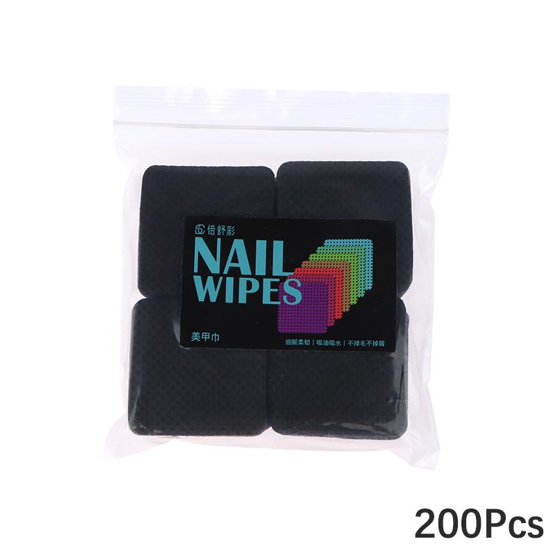 200Pcs/Pack Nail Wipes Nail Cotton Pads Nail Polish Remover Glue Removal Pads Cleaning Wipes Nail Art Cleaning Manicure Tools