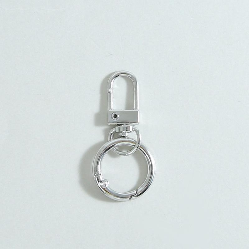 1pcs Zinc-Alloy Keychain Hook with Key Ring Bag Clip Hook with Spring Ring for Lanyard Making DIY Crafts Keychain