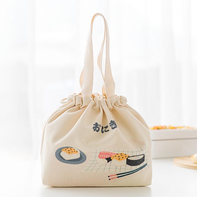 Kühltasche für Lunchbox mit japanischem Muster im japanischen Stil, tragbare isolierte Lunchtasche aus Segeltuch, Thermo-Lunch-Taschen für Lebensmittel, Picknick, für Frauen und Kinder