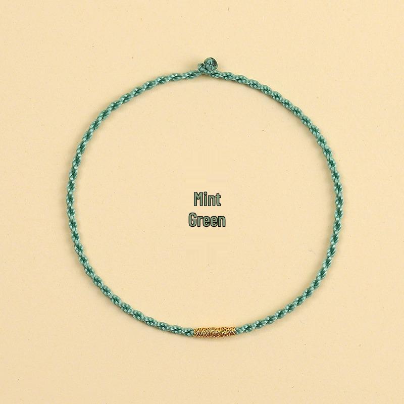 Handmade Unisex Red Rope Bracelet: Customizable with Beads, DIY Birth Year Anklet, Perfect Gift for Best Friends