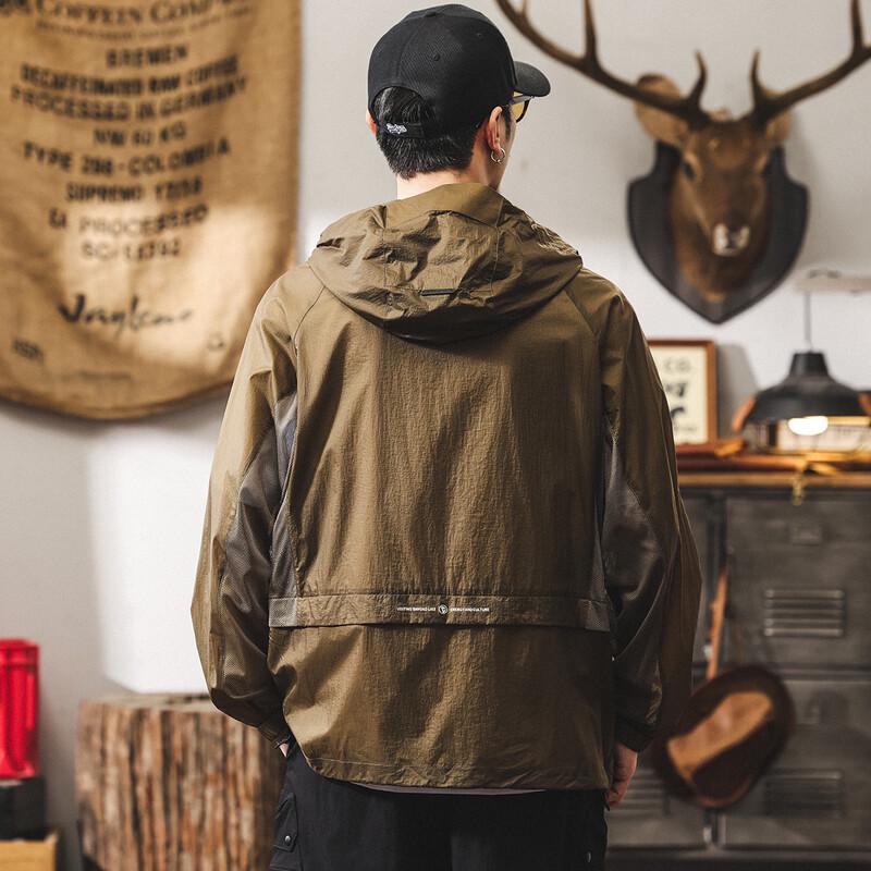 Men s Ice Silk Hooded UV Protection Sun Jacket XL