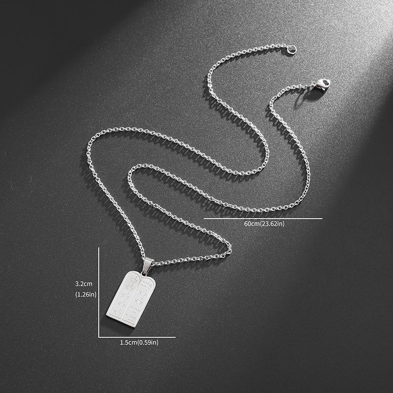 

Европейская и американская мода Новые юридические часы-подвеска Личность Простой из нержавеющей стали Мужское ожерелье Ювелирные изделия